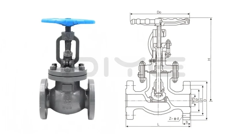 Cast Steel 150LB Flanged Globe Valve