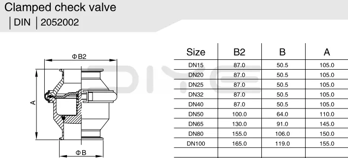 Sanitary Stainless Steel Clamp Check Valve