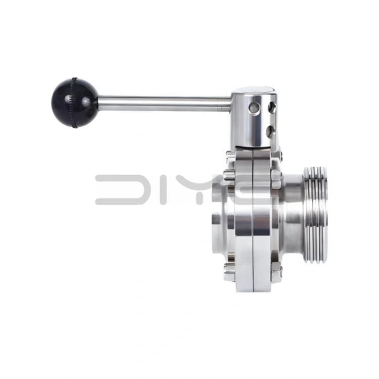 Санитарлық дәнекерлеу бұрандалы көбелек клапан